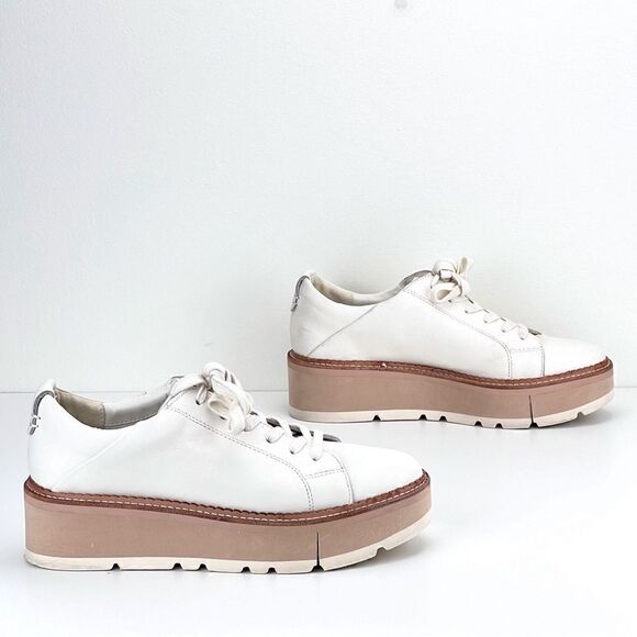 Dolce Vita Toyah Platform Sneakers in White Leather Women’s Size 9 - Picture 7 of 13